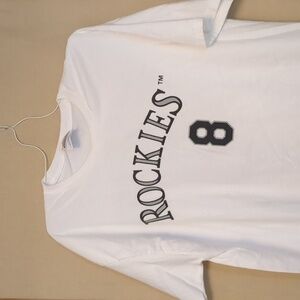 Colorado Rockies Torrealba #8 Vintage White T-Shirt Size Extra Large XL
